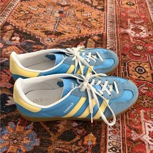 Adidas gazelle blue and yellow